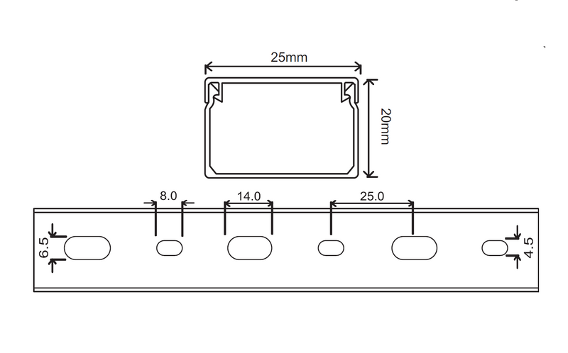 Kabelkanal - 25x20 mm Braun (Holzoptik) - Selbstklebend & Schraubbar