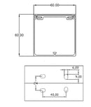 Kabelkanal - 60x60 mm Schwarz - Schraubbar