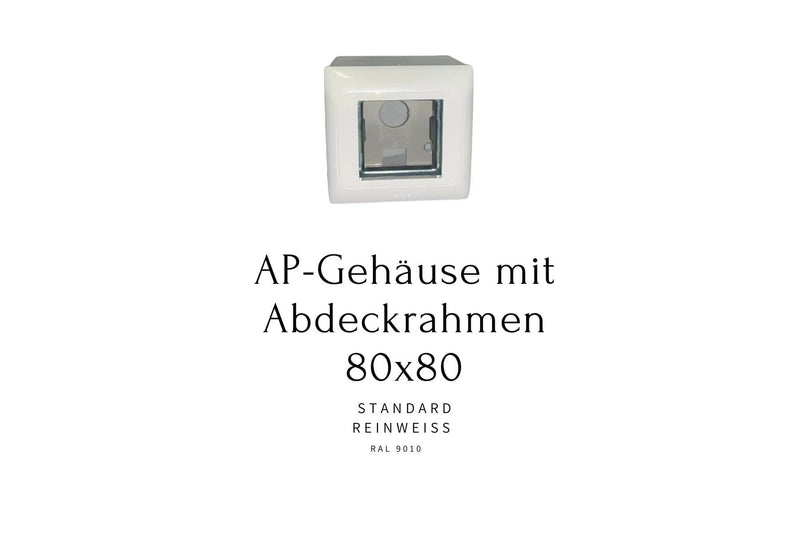 AP-Gehäuse mit Abdeckrahmen - 1x RJ45 - Weiß -