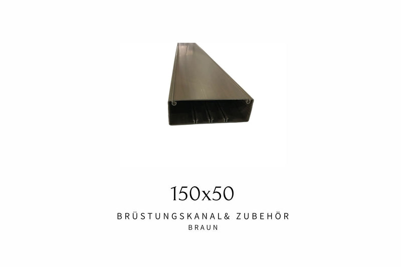 Brüstungskanal - 150x50 mm - Braun - Brüstungskanal