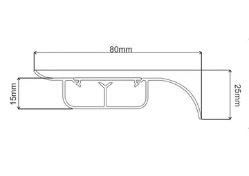 Sockelleistenkanal 80x25 mm braun (Holzdesign)