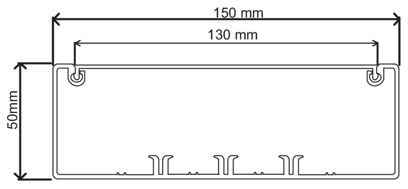 Kabelkanal 150 x 50 mm schwarz