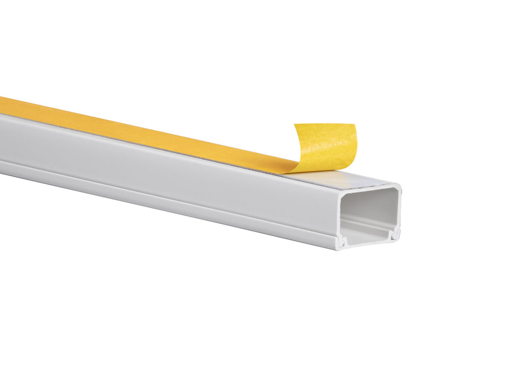 1 M Kabelkanal 25,4x11 Mm – Weiß, Selbstklebend, Aus PVC, Von Der Rolle Für Saubere Kabelverlegung