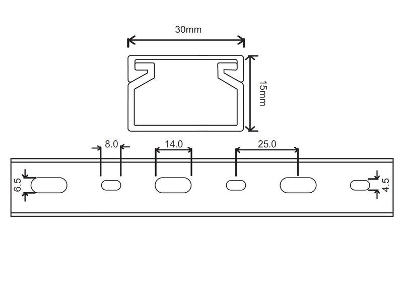 Kabelkanal - 30x15 mm Weiß - Schraubbar & Selbstklebend