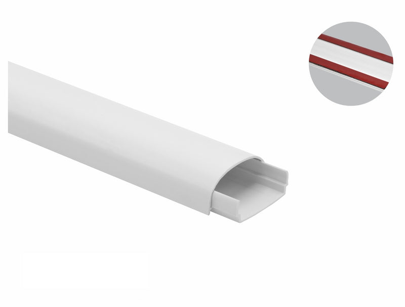 Kabelkanal Rund - 40x20 mm  - Selbstklebend & Schraubbar