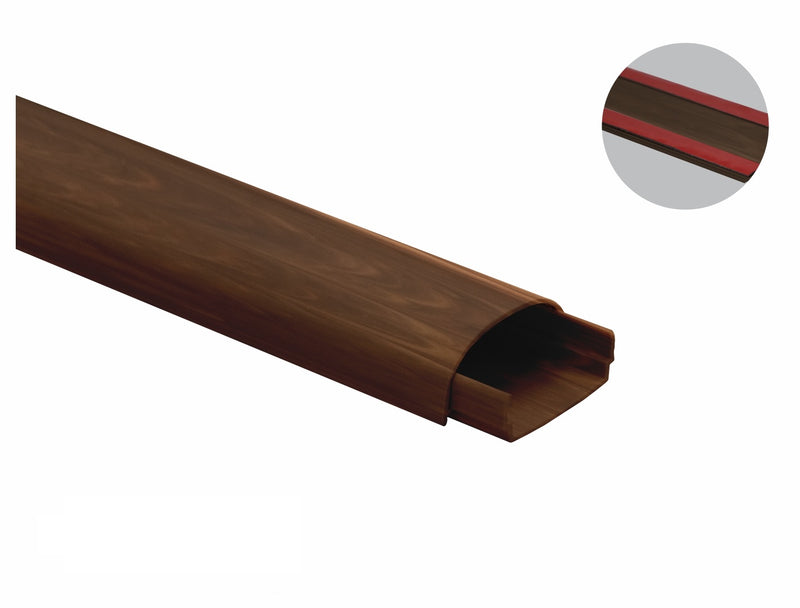 Kabelkanal Rund - 40x20 mm  - Selbstklebend & Schraubbar