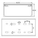Kabelkanal - 90x40 mm Weiß - Schraubbar