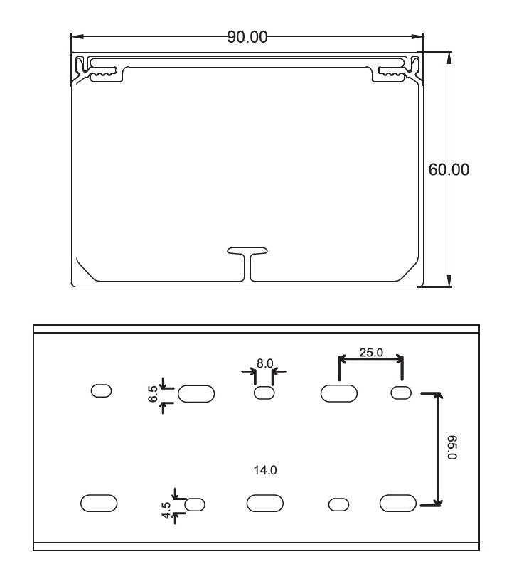 Kabelkanal - 90x60 mm Braun (Holzoptik) - Schraubbar