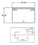 Kabelkanal - 60x40 mm Weiß (Reinweiß) - Schraubbar
