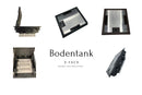 Bodentank 9-fach mit Deckel aus Edelstahl - Bodentank