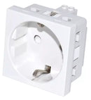 1-fach Steckdose reinweß (B x H x T) 45 x 45 x 42 mm