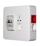 Keystone jack Front 1 Port (2 Modul)