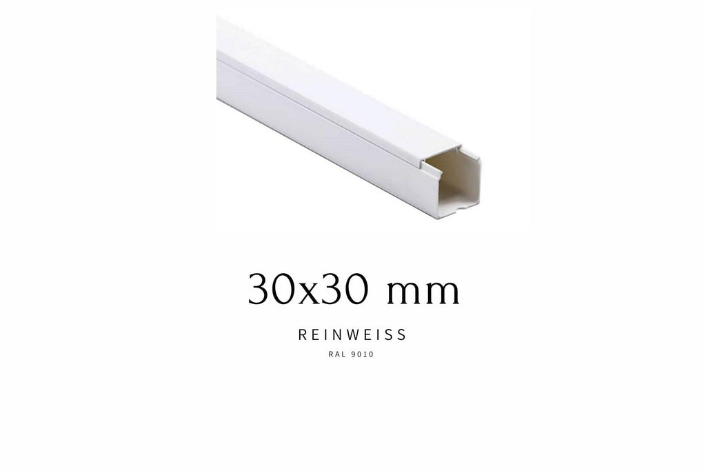 Weiß 30x30 mm - Selbstklebend & Schraubbar - Kabelkanal kaufen